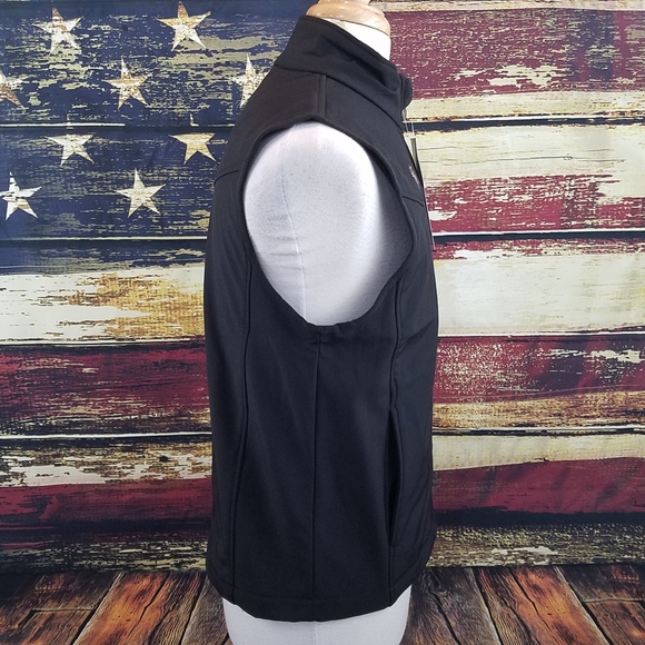 WYOMING TRADERS MENS MORGAN SOFT-SHELL VEST - BLACK - Picture 6 of 7